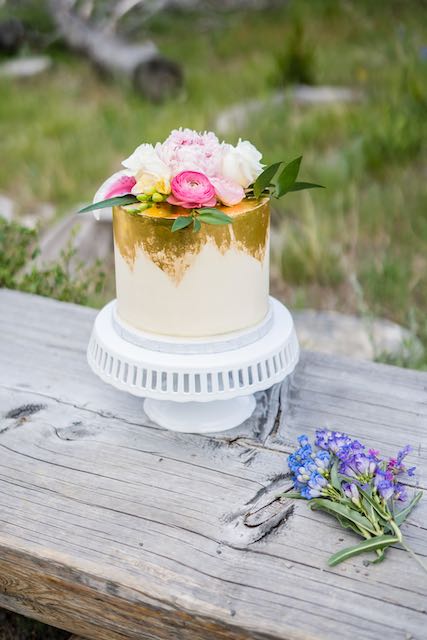 pink small wedding cake