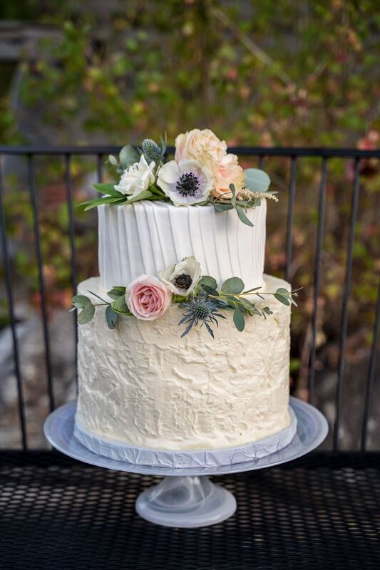 small two tiered wedding cake