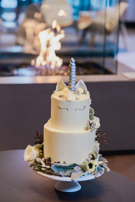 Unicorn wedding cake